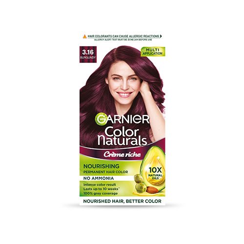 garnier color natural shade 3.16 burgundy